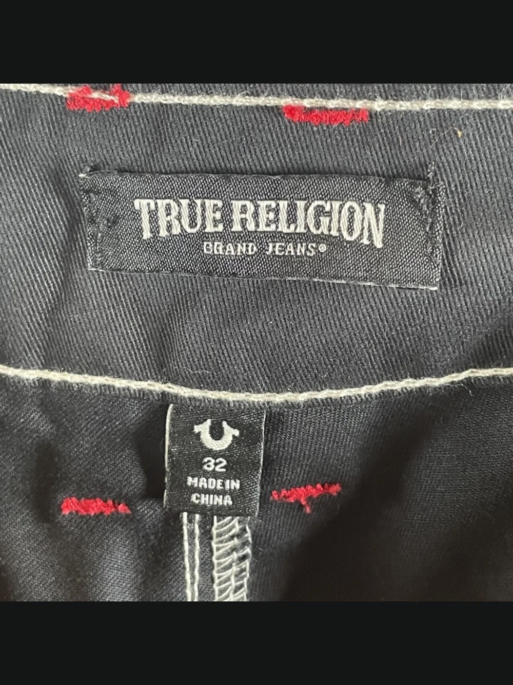 NEW True Religion Shorts Mens 32 black straight leg cargo casual street wear